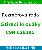 rozm�rov� �ada - St�rac� krou�ky - �SN 02 9295
