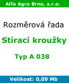 rozm�rov� �ada - St�rac� krou�ky - typ A038