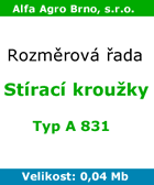 rozm�rov� �ada - St�rac� krou�ky - typ A831