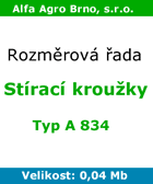 rozm�rov� �ada - St�rac� krou�ky - typ A834