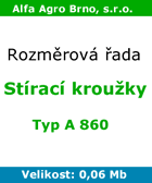 rozm�rov� �ada - St�rac� krou�ky - typ A860