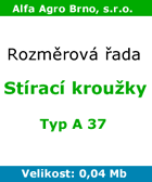 rozm�rov� �ada - St�rac� krou�ky - typ A37